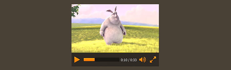 Screenshot of a Feathers VideoPlayer component