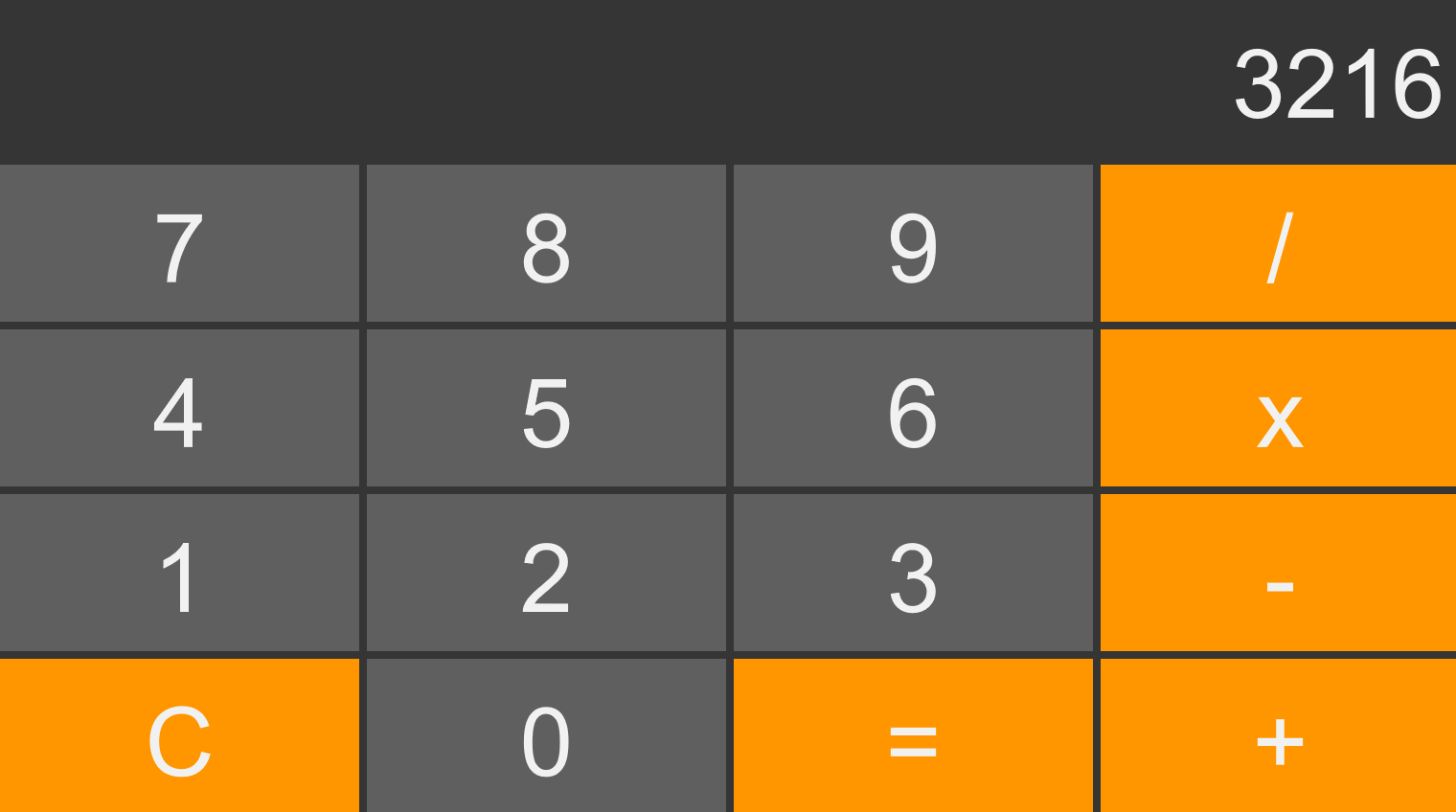 Screenshot of "calculator" sample