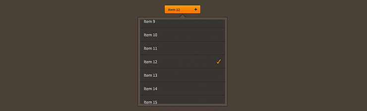 Screenshot of a Feathers PickerList component