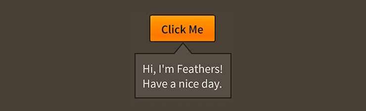 Screenshot of a Feathers TextCallout component